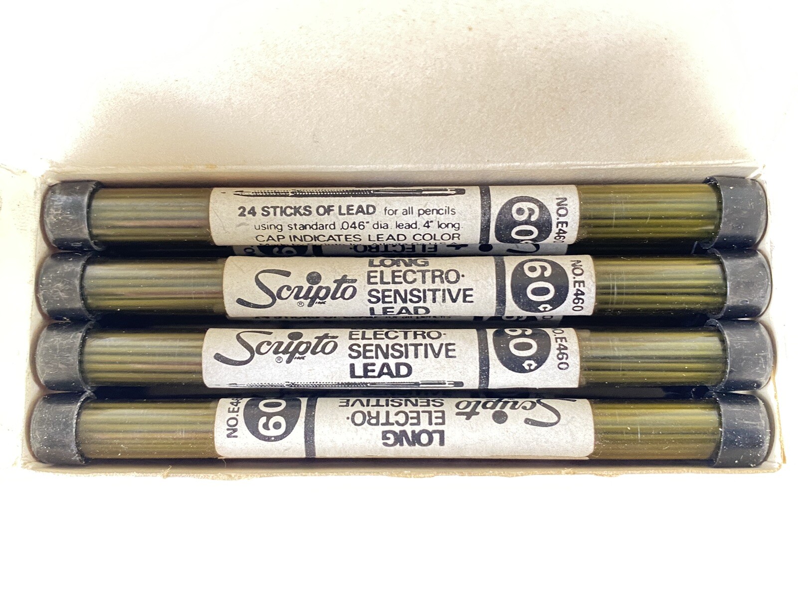 NOS Scripto E460 Long Electro Sensitive Lead (12) One Dozen original box! .046