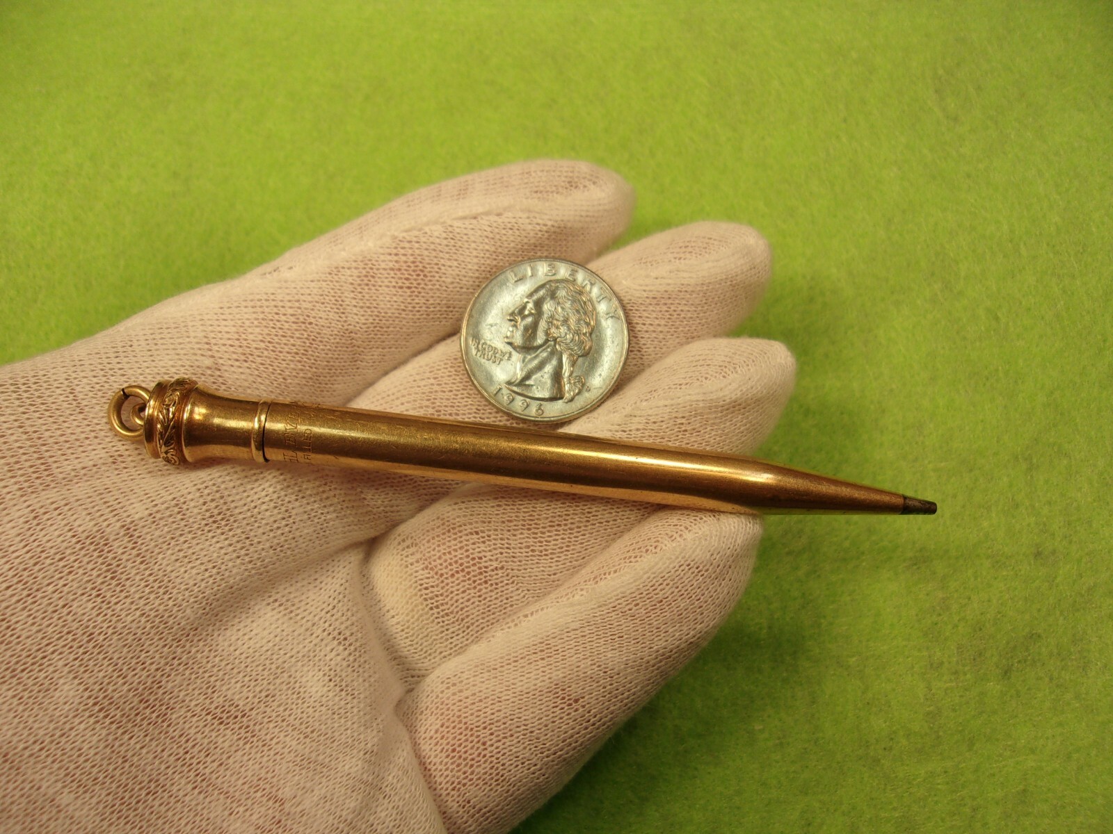 VERY NICE OLDER VTG ANTIQUE ROSE GOLD FILLED 4″ MECHANICAL PENCIL WAHL EVERSHARP