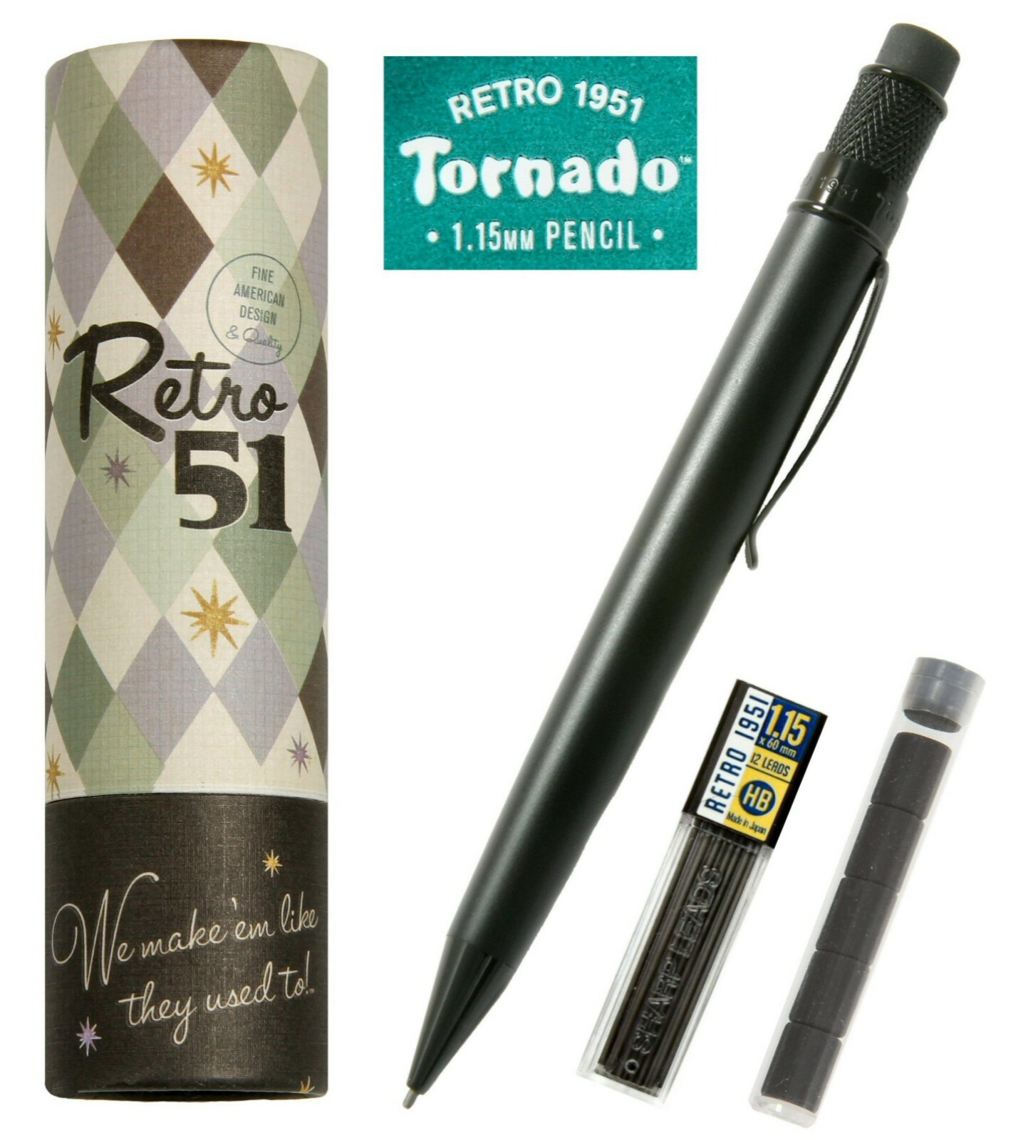 Retro 51 Stealth Vintage Metalsmith 1.15 mm Mechanical Lead Pencil #VRP-1701