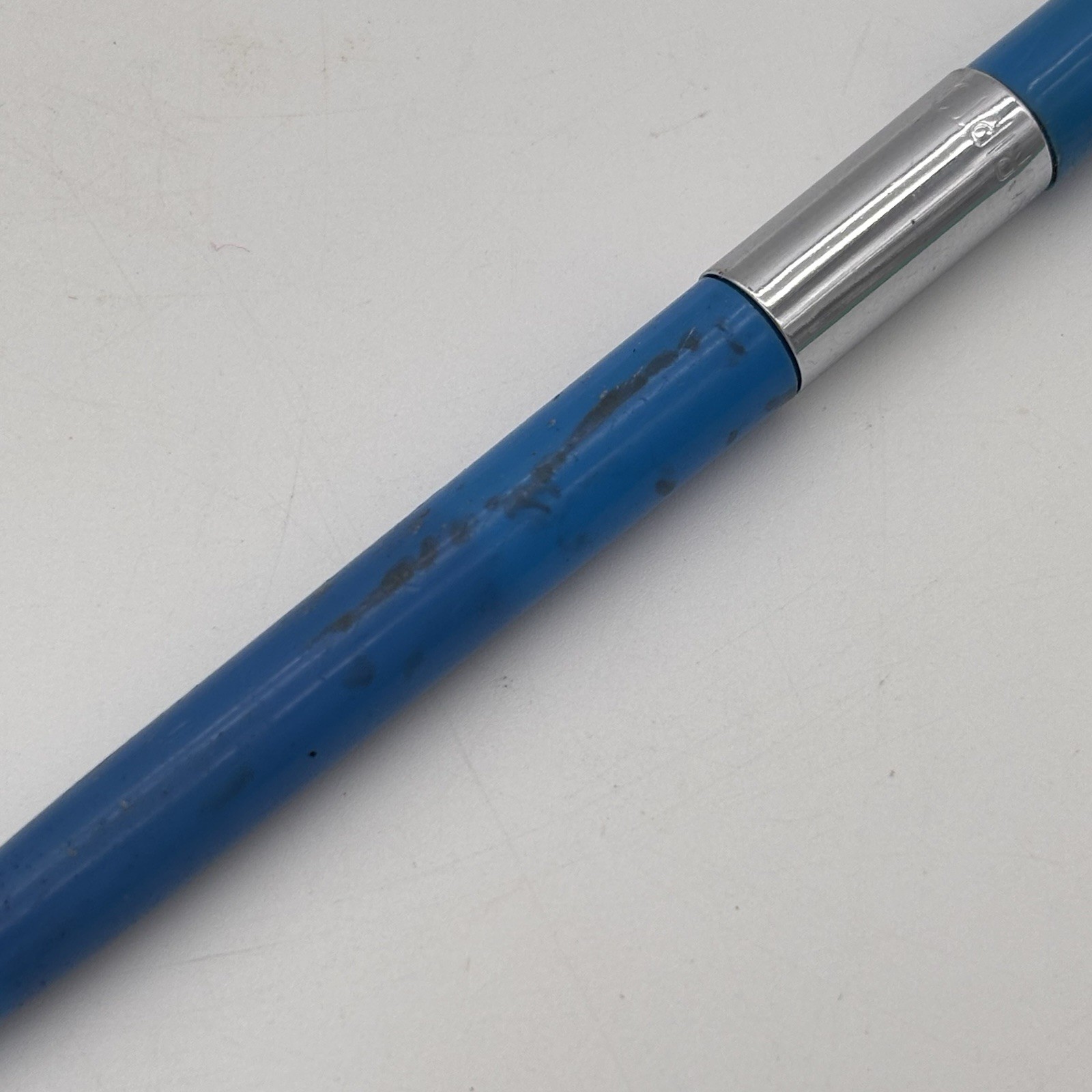 Vintage SCRIPTO Mechanical Pencil Korea Blue w Chrome 1970’s Needs Lead
