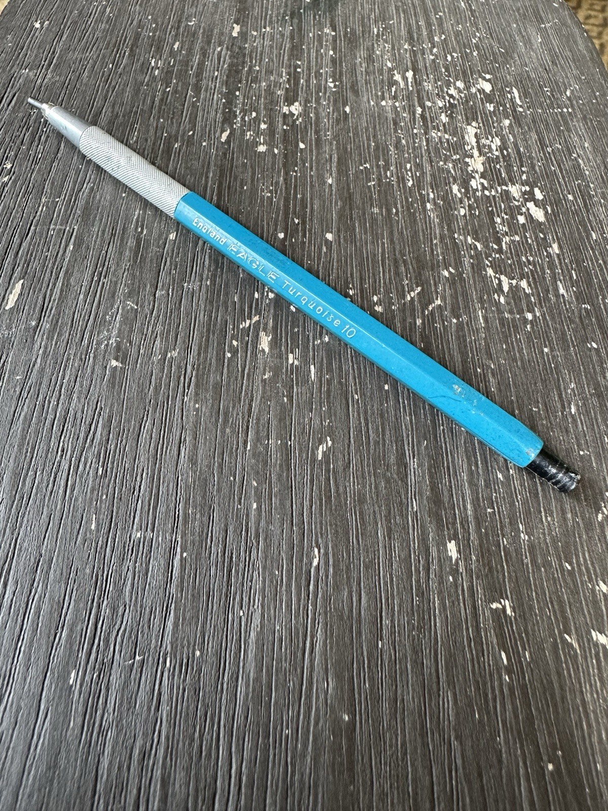 Vintage Eagle Turquoise 10 Mechanical Pencil made in England.-used-