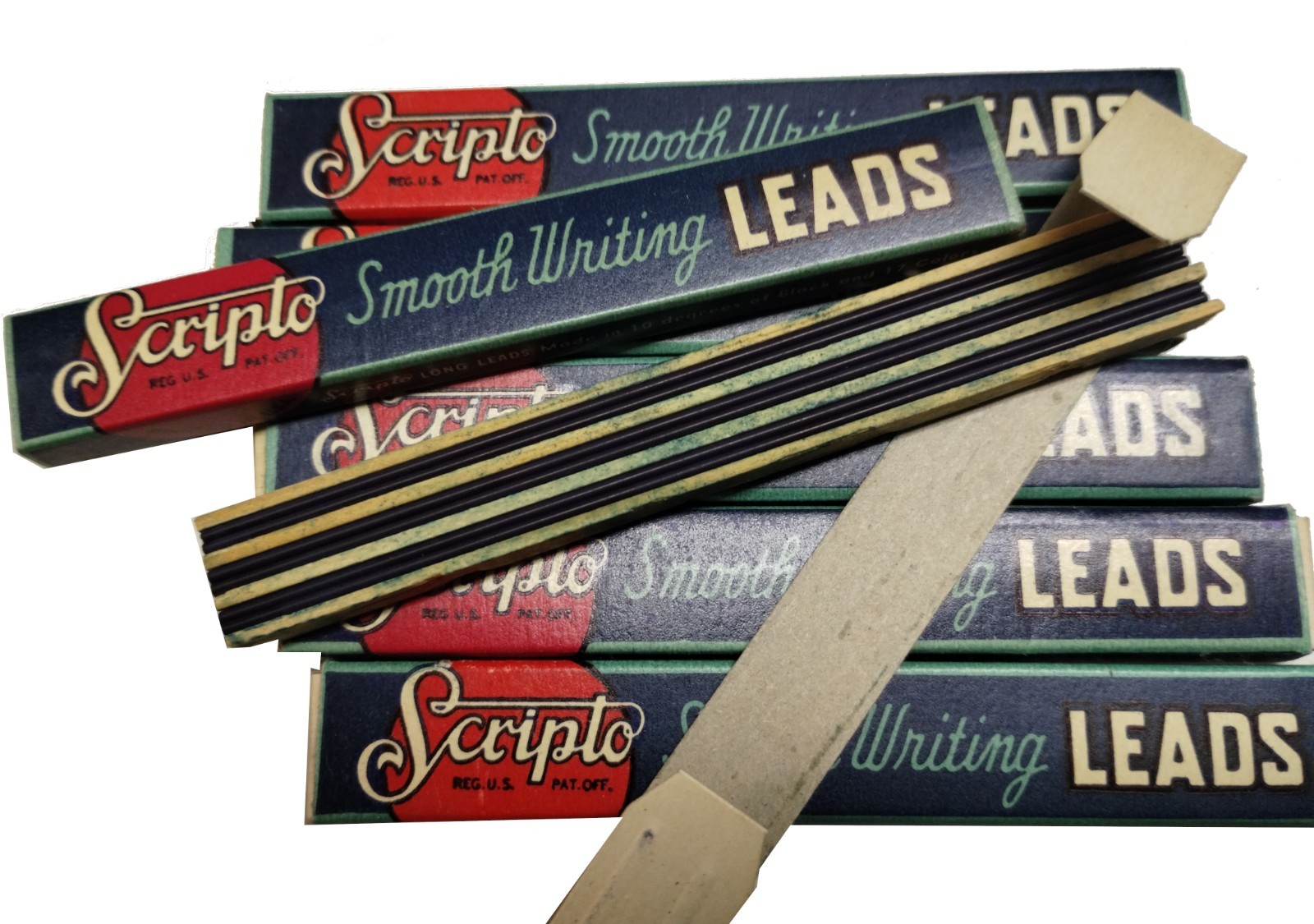 NOS Scripto Smooth Writing Leads Blue Copy Unused 12 Pack in Original Box 6 per