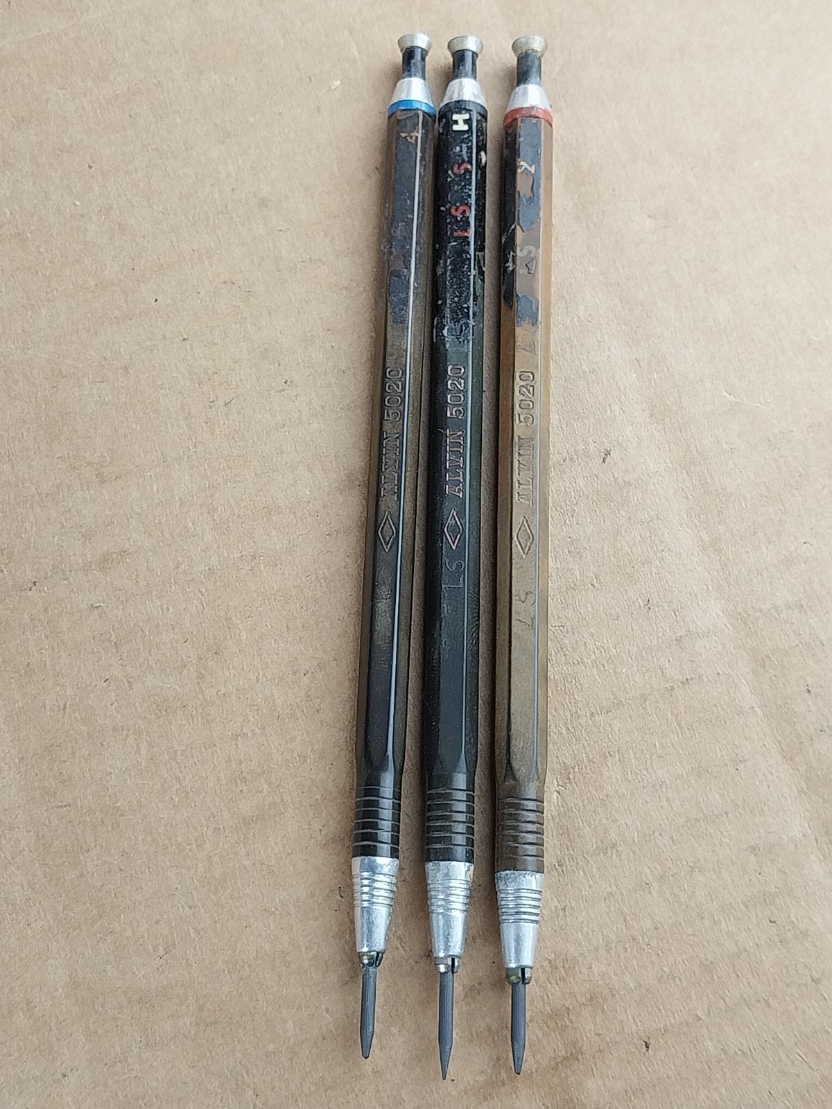 3 Rare Vintage Alvin 5020 Mechanical Drafting Tool Leadholder Pencils