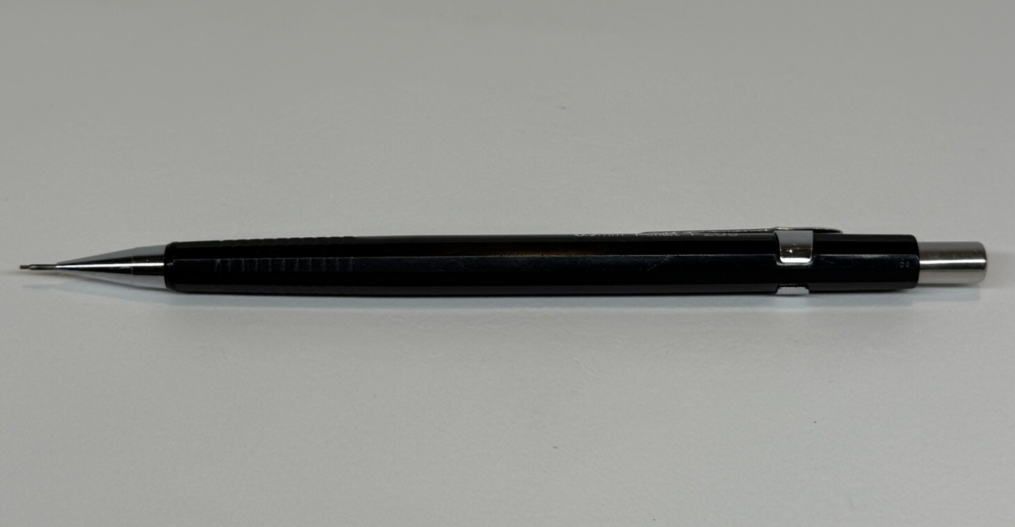 Pentel P205 Mechanical Drafting Pencil Black 0.5 mm Japan Tested Used READ
