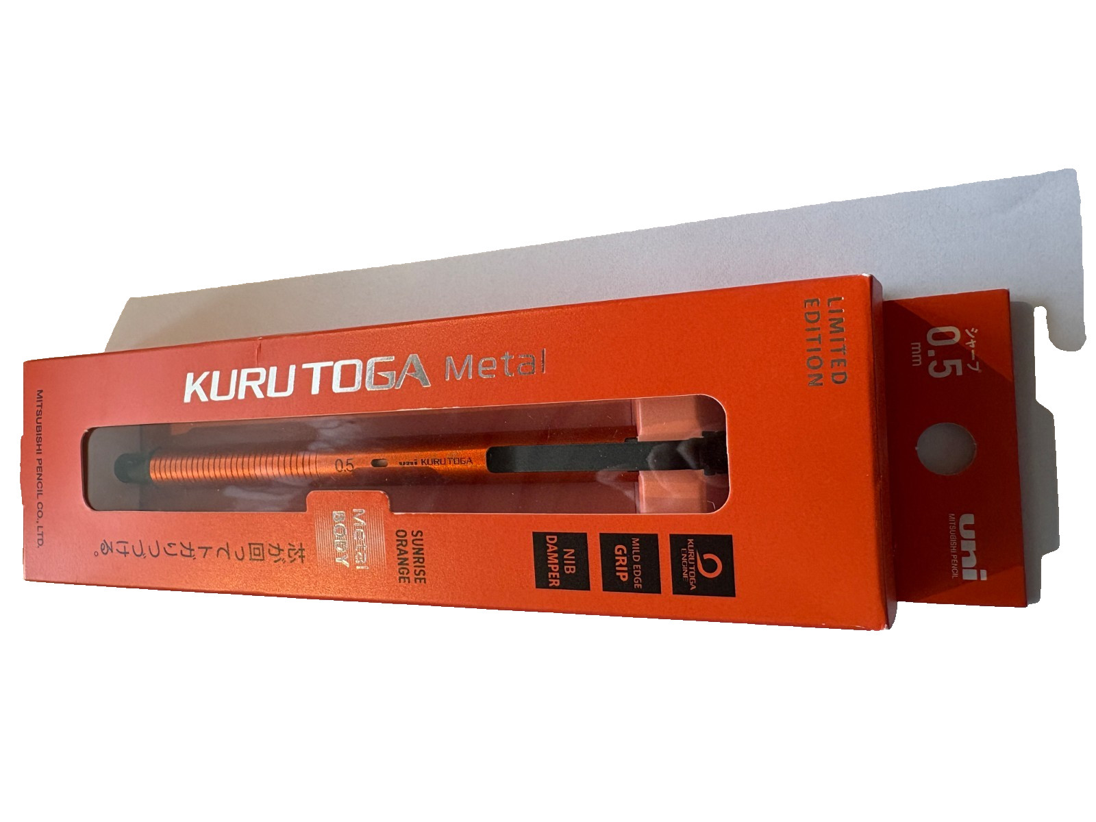 Uni Kuru Toga Metal Mechanical Pencil 0.5mm Sunrise Orange Limited Japan20260718