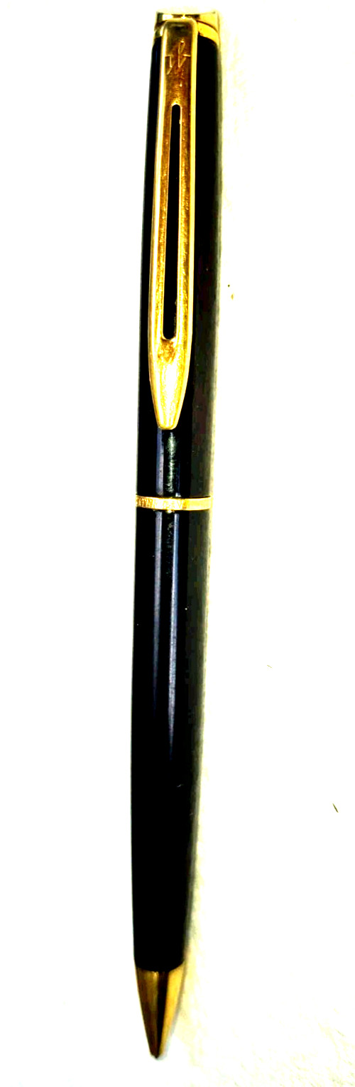 “WATERMAN * France” Black with Polished Brass Trim Working Mech Pencil