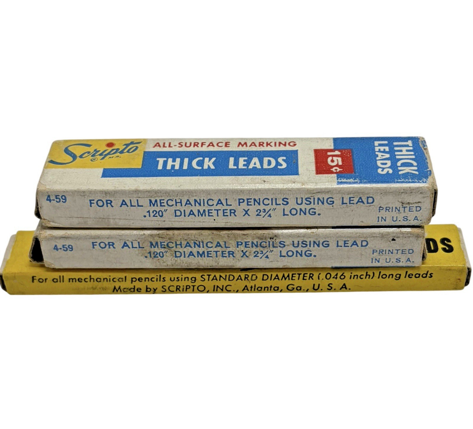 Scripto E 430 Long Leads, G920 Thick Leads, Mechanical Pencils Vintage Lot