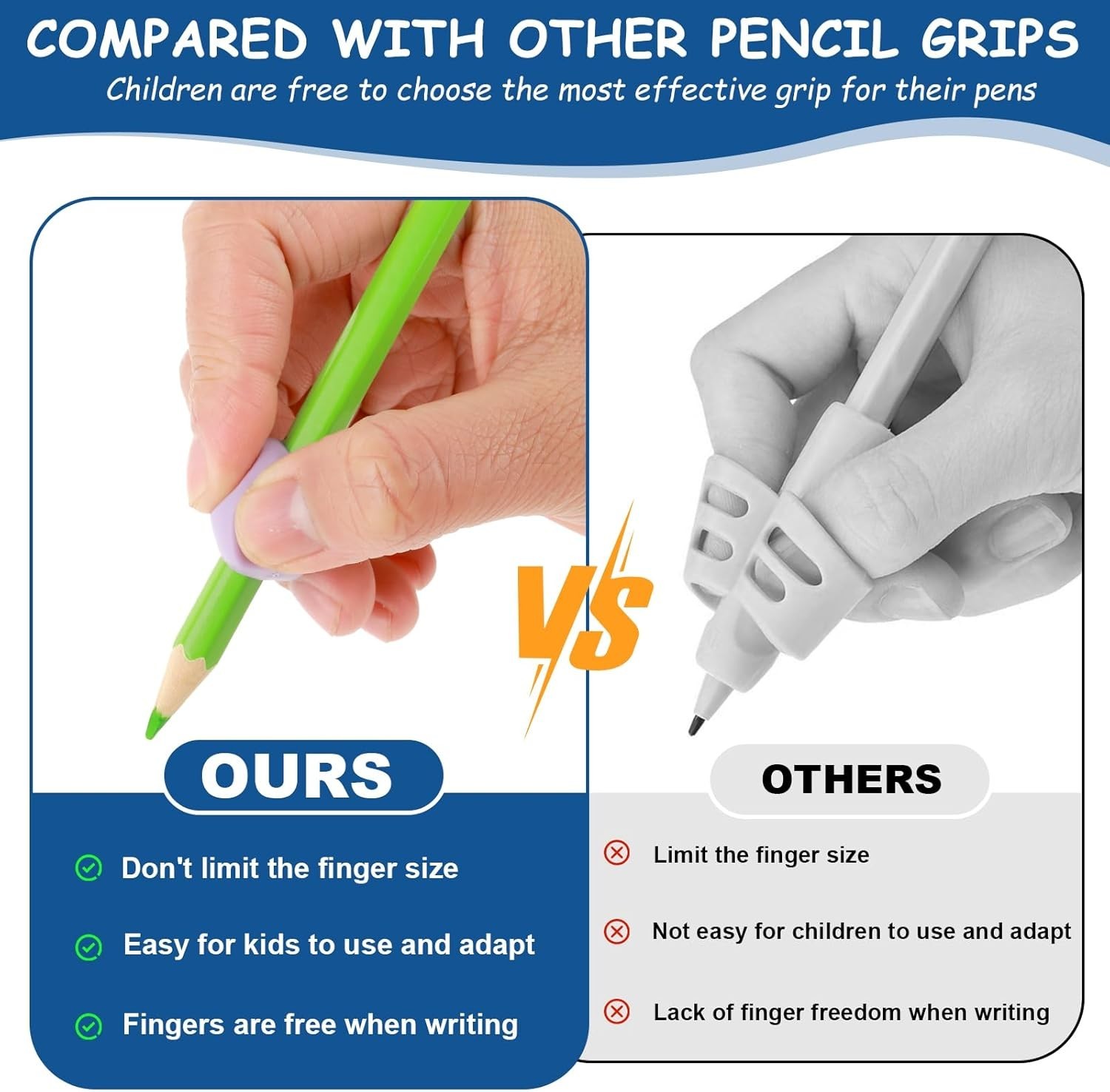 Pencil Grips for Kids Handwriting,Pencil Grips Pencil Grippers 15PCS Pencil Grip