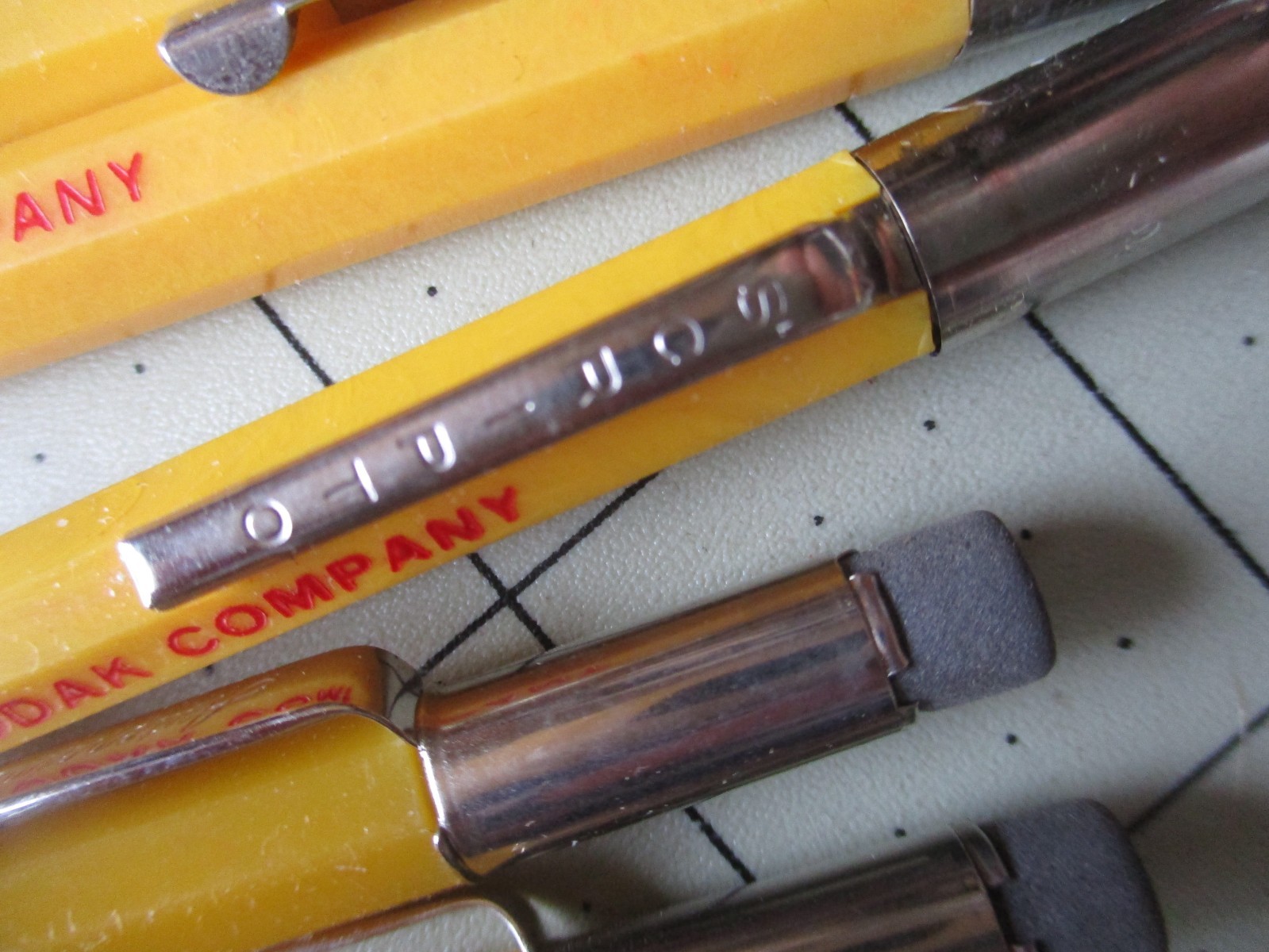 Vtg 1980s KODAK Scripto and Autopoint, USA made Mechanical Pencil Lot, 2 Pencils