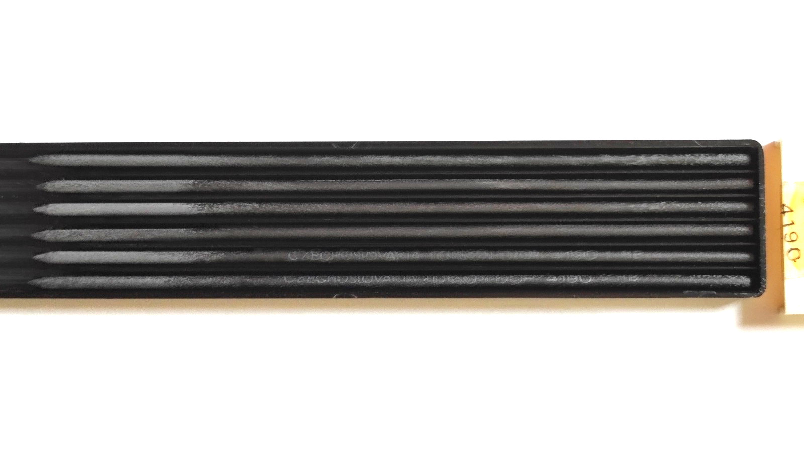 BOHEMIA WORKS Pencil Leads 4190 Set of 6 in 6 Plastic Boxes,Czechoslovakia 1970s