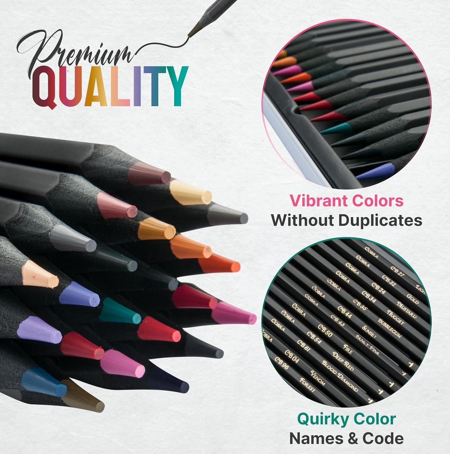 Black Widow Coloring Pencils for Adults – 24 1 Count (Pack of 24), Multicolor