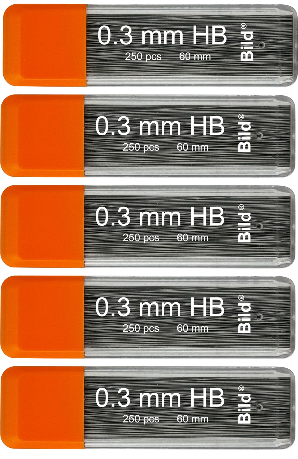 HB Mega 0.3 mm Premium 1250 Leads of 0.3 mm HB Mechanical Pencil Lead Refills