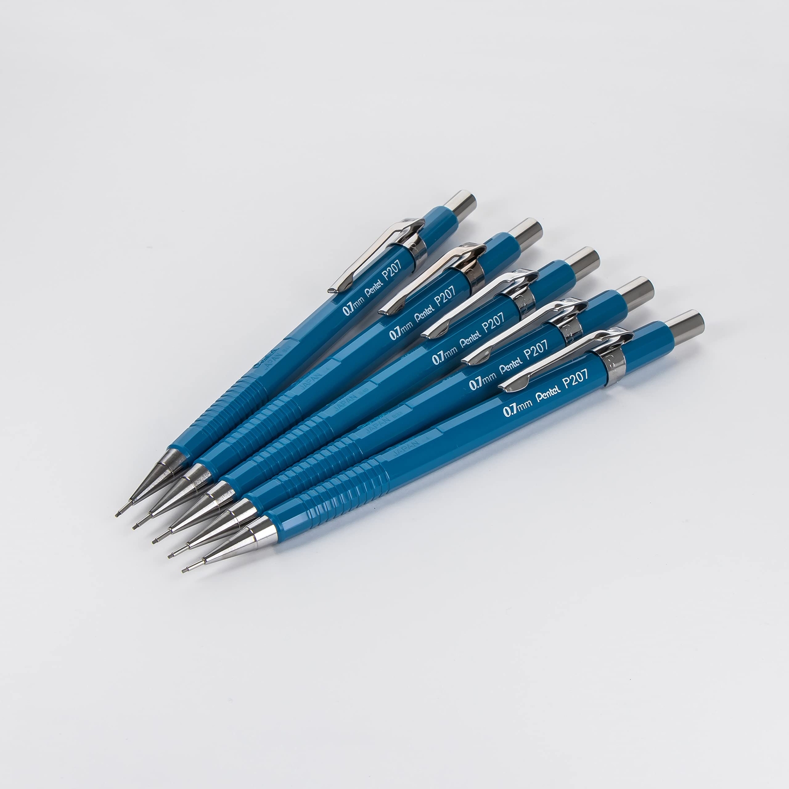 Pentel Sharp Mechanical Pencil Pack of 5 Blue 0.5mm 0.7mm 0.9mm HB Lead