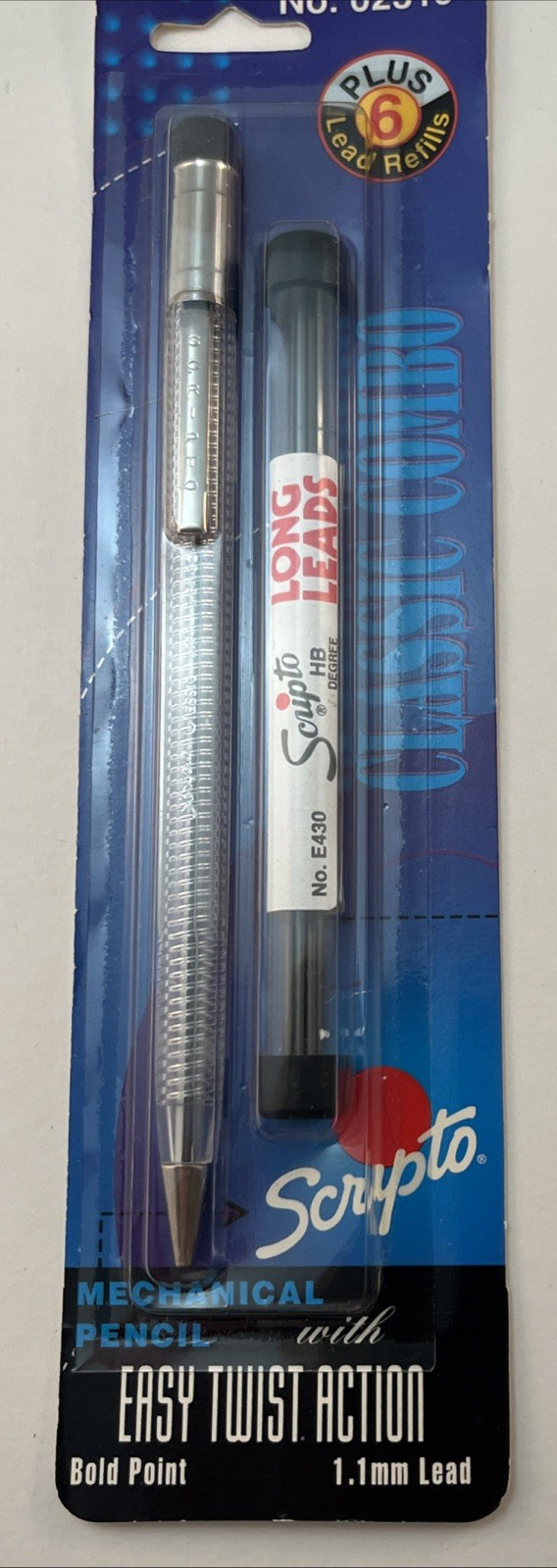 1993 Scripto Pencil Classic Combo Long Lead Pack B319 02319 New NOS Clear
