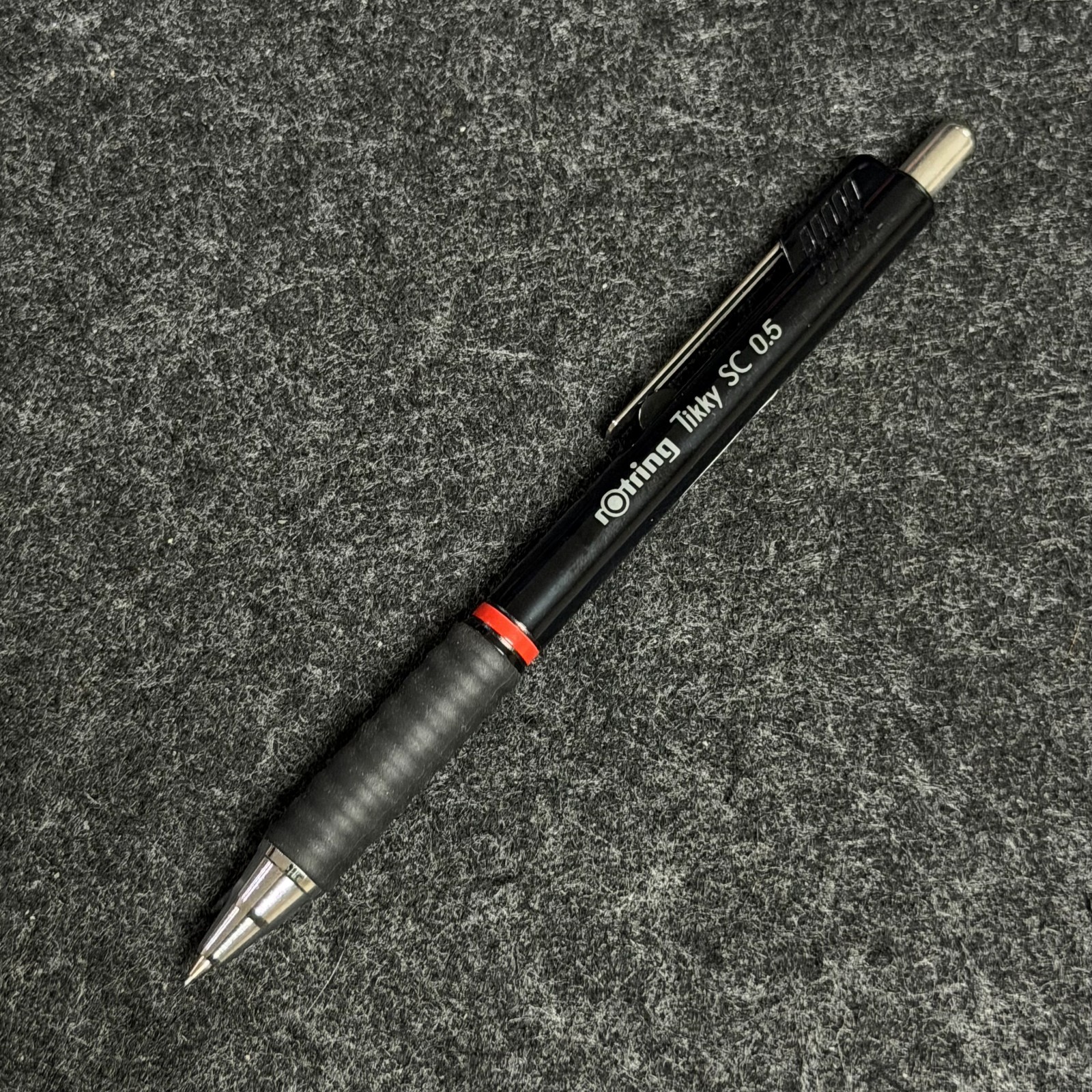 NOS Vintage rOtring Tikky SC 0.5 mm Black Retractable Sleeve Rare w/ Sticker