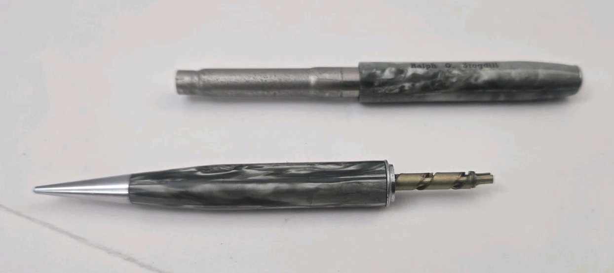Vintage 1940’s Ritepoint Mechanical Pencil *RARE* Gray Marble Design