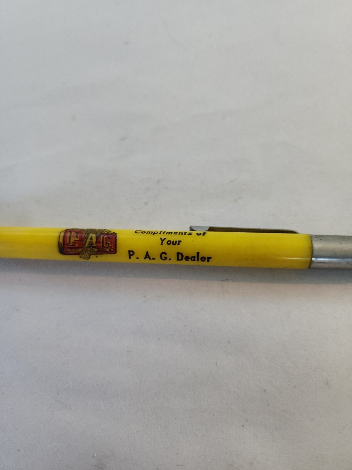 Vintage Mechanical Pencil Compliments of Your P-A-G Dealer PAG Pfister A63