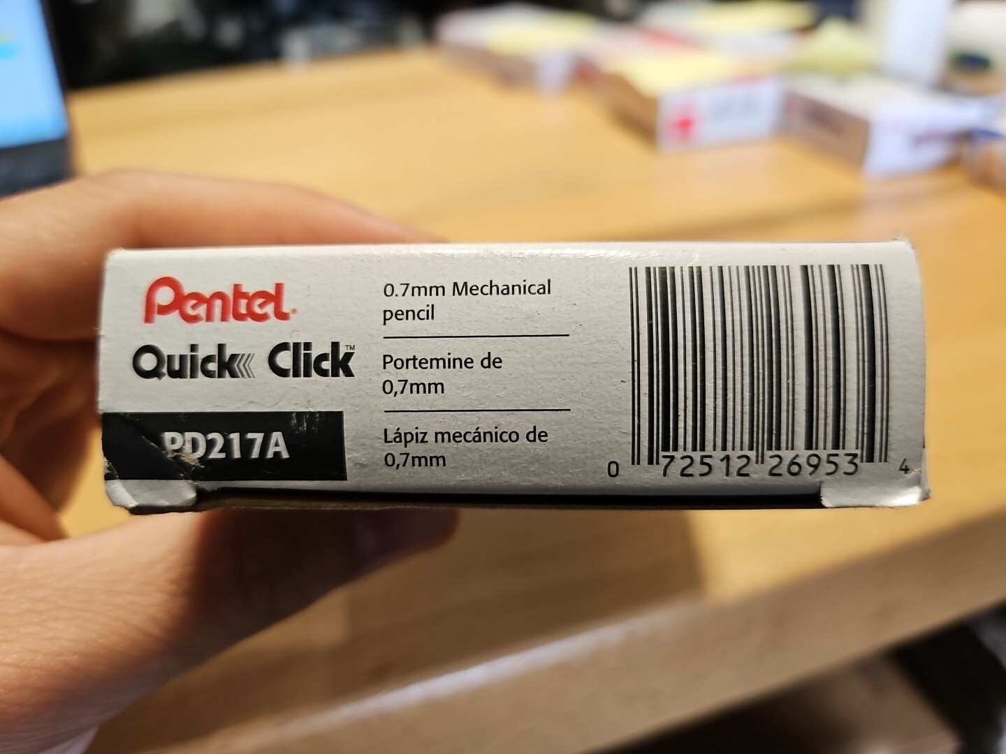 Pentel Quick Click Mechanical Pencil, (0.7mm), Medium, Black Barrel, Box of 12