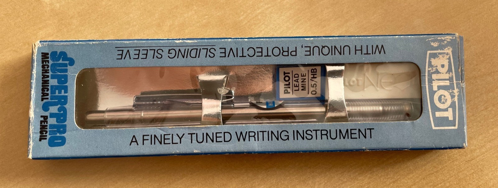Vintage Pilot HO-30RP-05 Superpro Drafting Pencil Sliding Sleeve Japan Clear