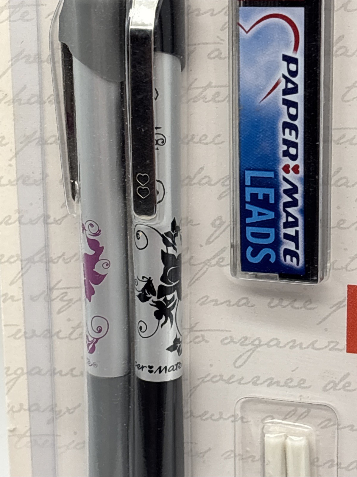 Paper mate metal barrel design #2 mechanical pencil floral Design discontinued