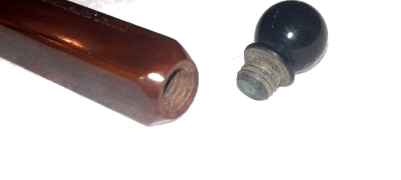 Unmarked BAKELITE? Brown & Black Square Working Mech Pencil