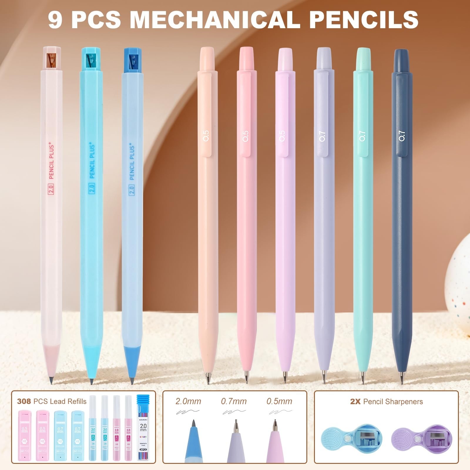 58 PCS Aesthetic School Supplies Set, Cute Pencil Case, Pastel Highlighters & Ge