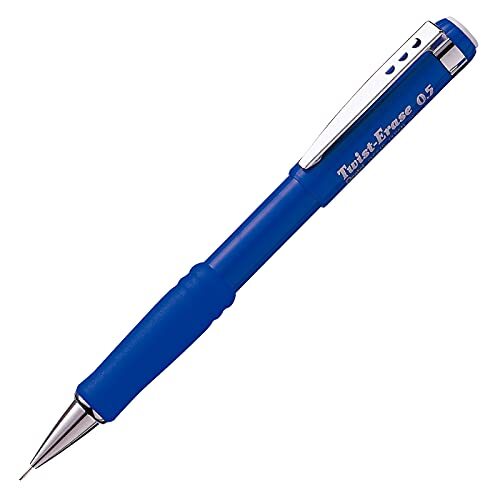 Pentel Twist-Erase III Mechanical Pencil 0.5mm Blue Barrel 12 Pack (QE515C)