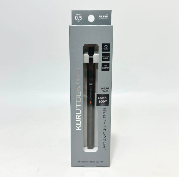 Uni Kuru Toga Metal Mechanical Pencil Nocturne Black 0.5mm M5KH1P.24 NEW