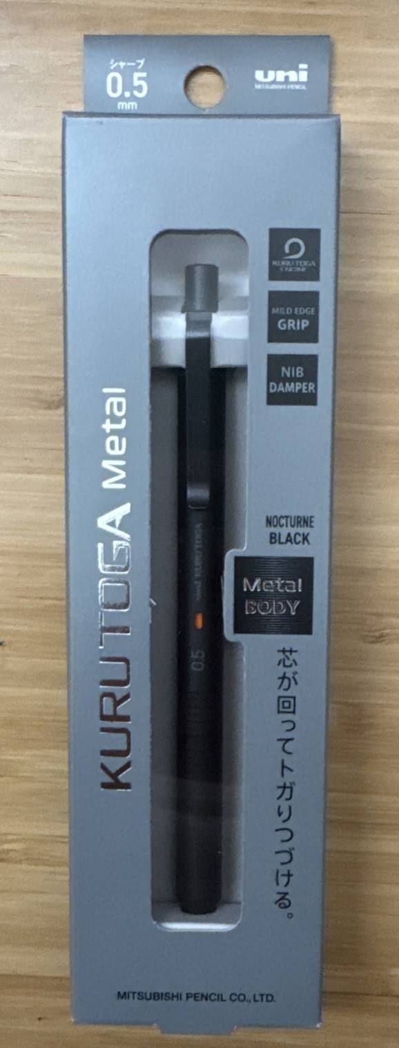 Mitsubishi UNI KURU TOGA METAL Mechanical Pencil 0.5mm Nocturne Black M5-KH