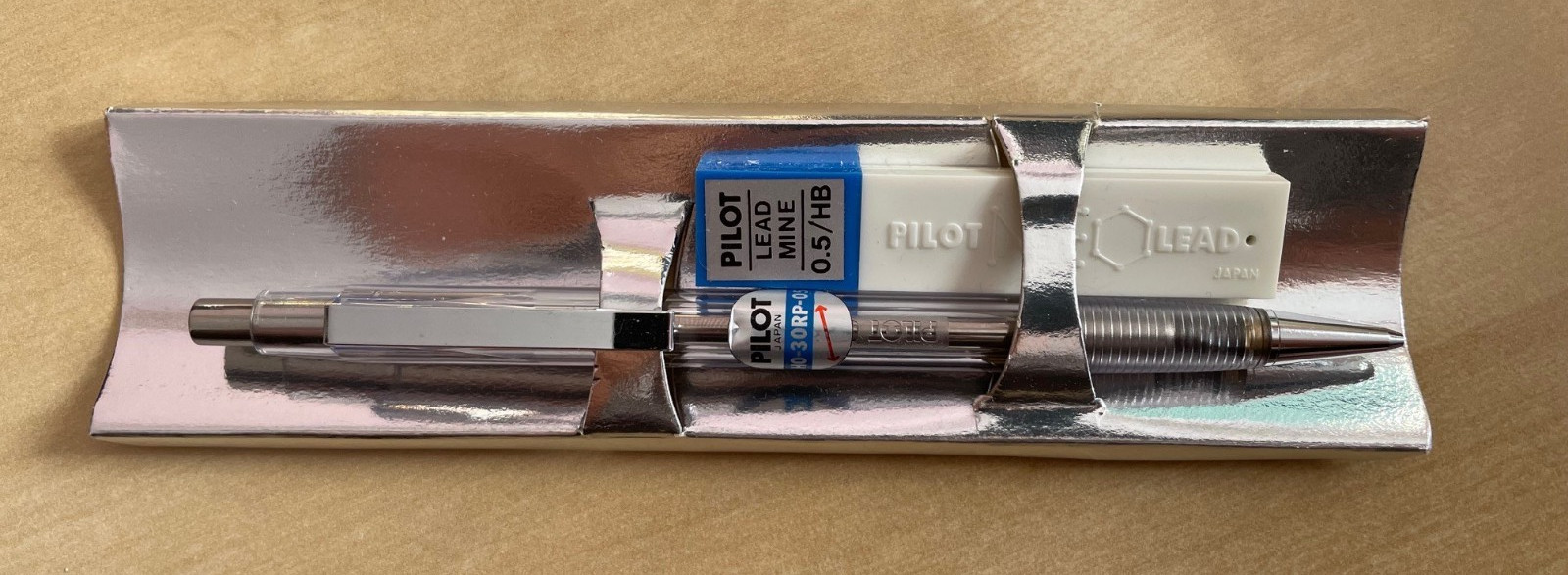 Vintage Pilot HO-30RP-05 Superpro Drafting Pencil Sliding Sleeve Japan Clear