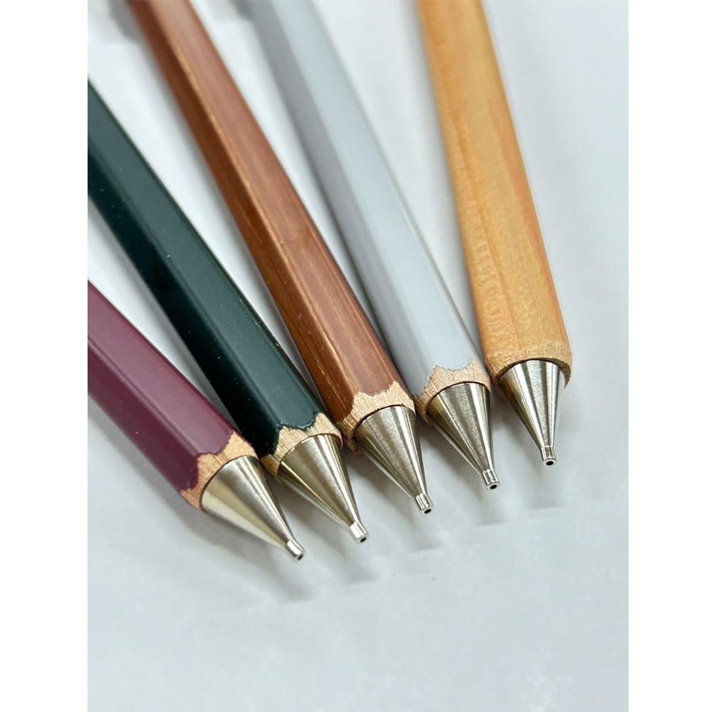 0.7mm Mechanical Pencil Wooden Barrel #0 2B Black Lead W07600N Wood 1 PCS
