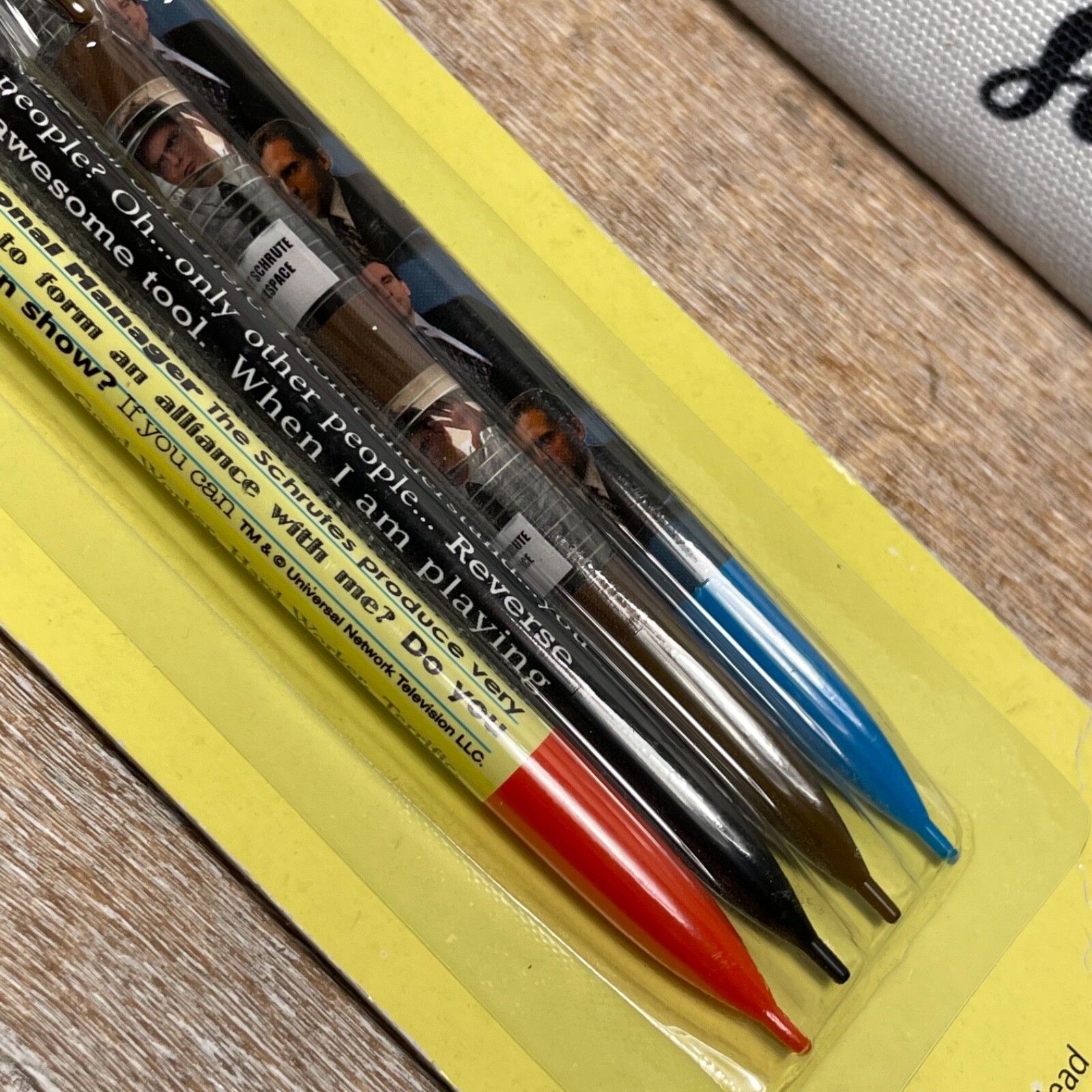 Lot of 2 The Office Pencil Case 7.5×5″, 4 Mechanical Pencils 0.7 mm Lead New