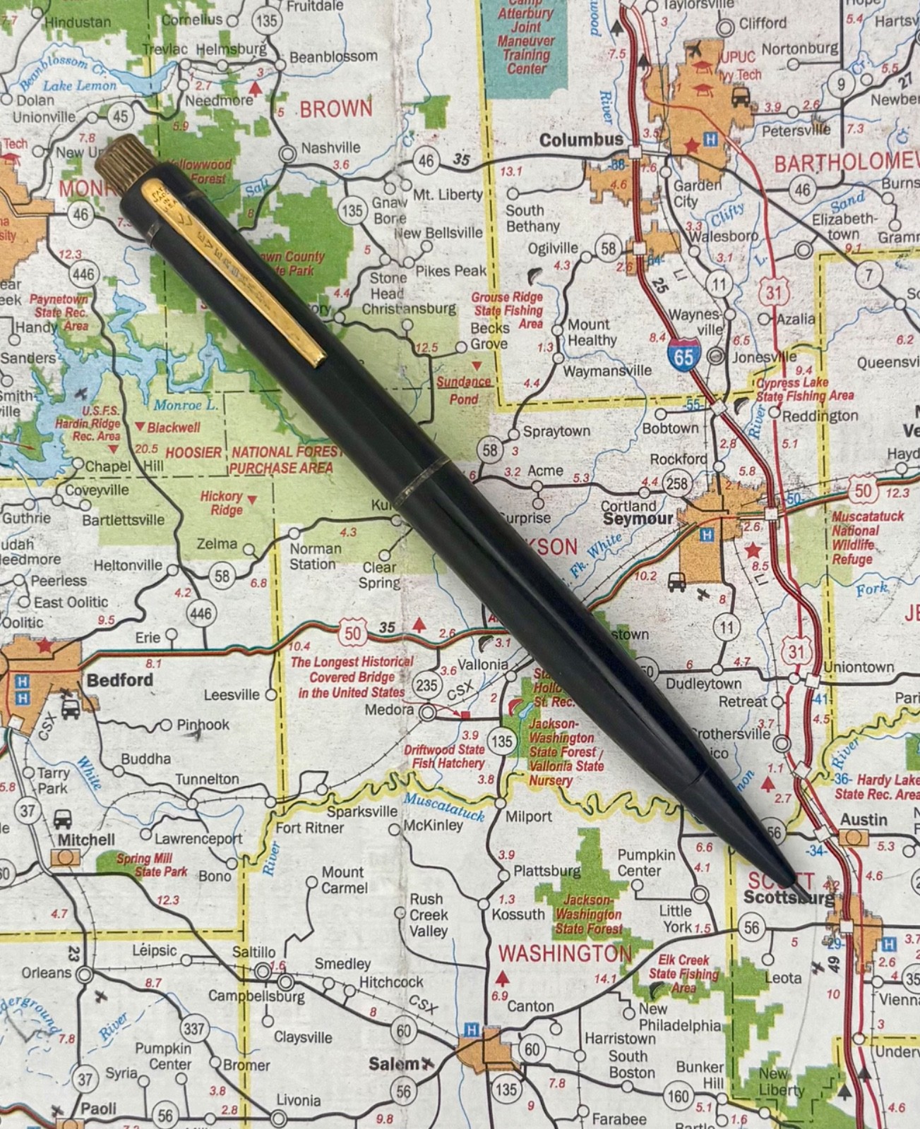 Vintage Eversharp Skyline Mechanical Pencil Standard Size, Black, gold-fill trim