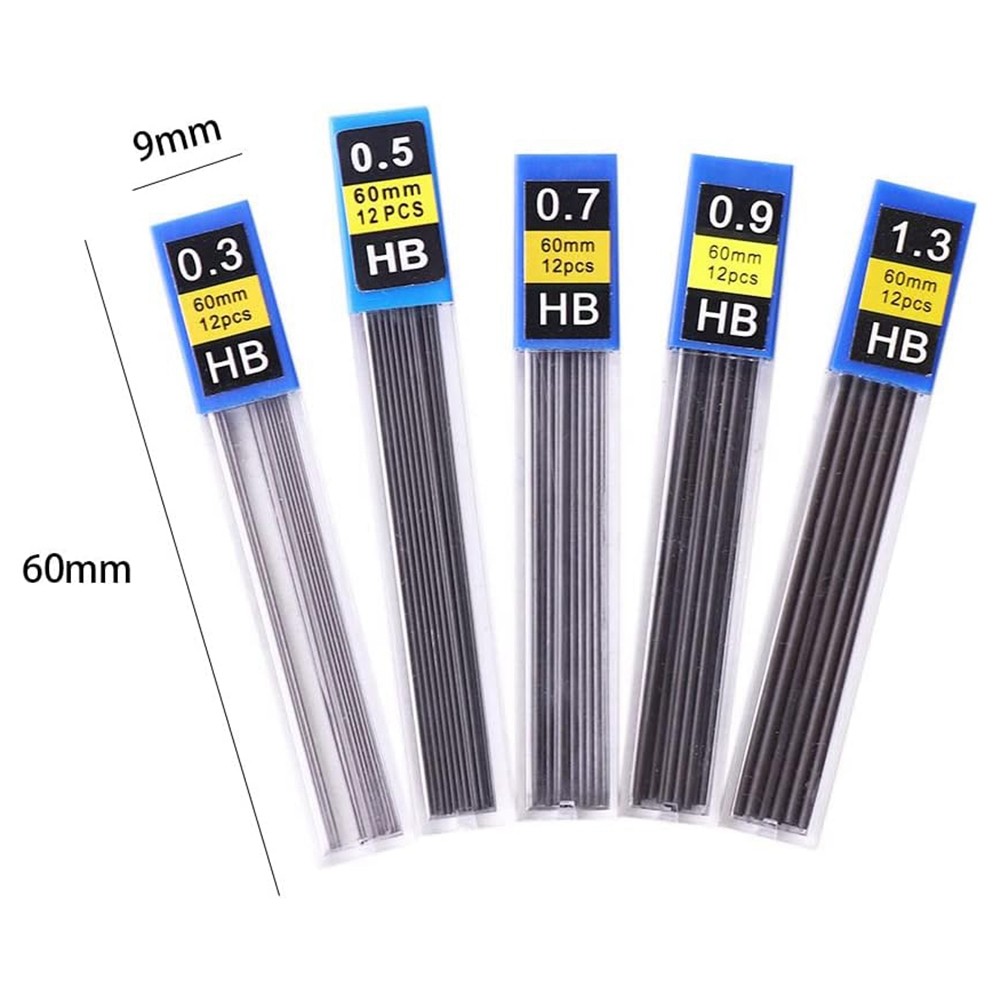 Pencil Lead Refill 0.5mm, 5 Piece Set for Students and Writing Needs G9P4