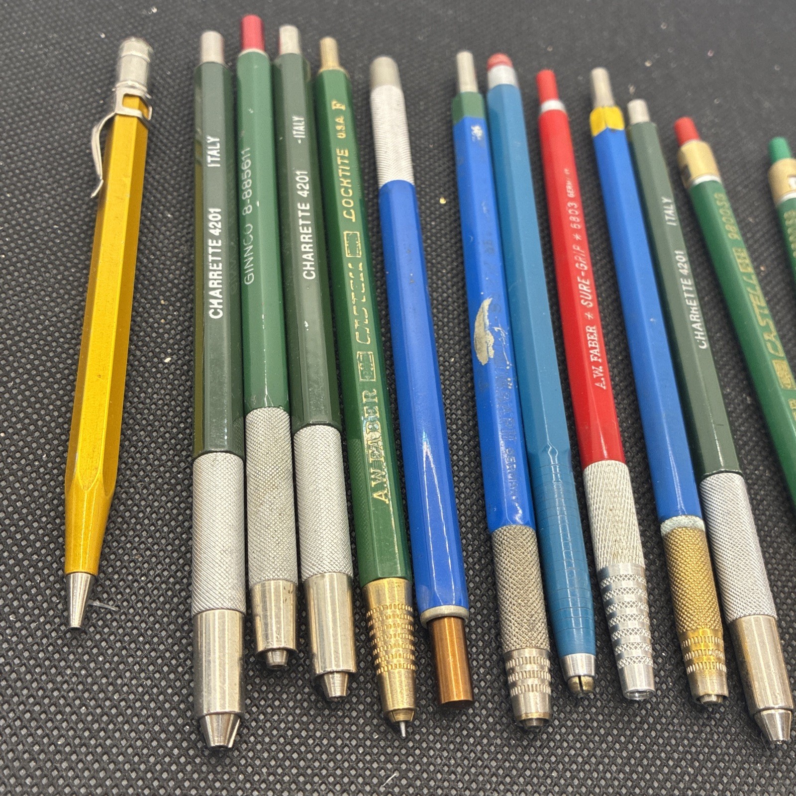 15 Lead Holders Lots Keufel Faber Charrette 9800 Sg Locktite #131 CCC