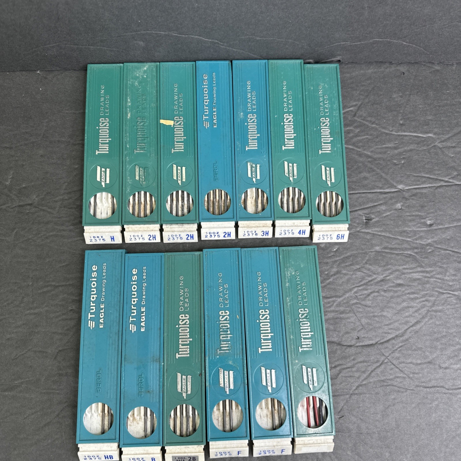 13 Packs Berol Turquoise Eagle 2375 Drawing Leads F 2H 4H 2B HB 3H 6H