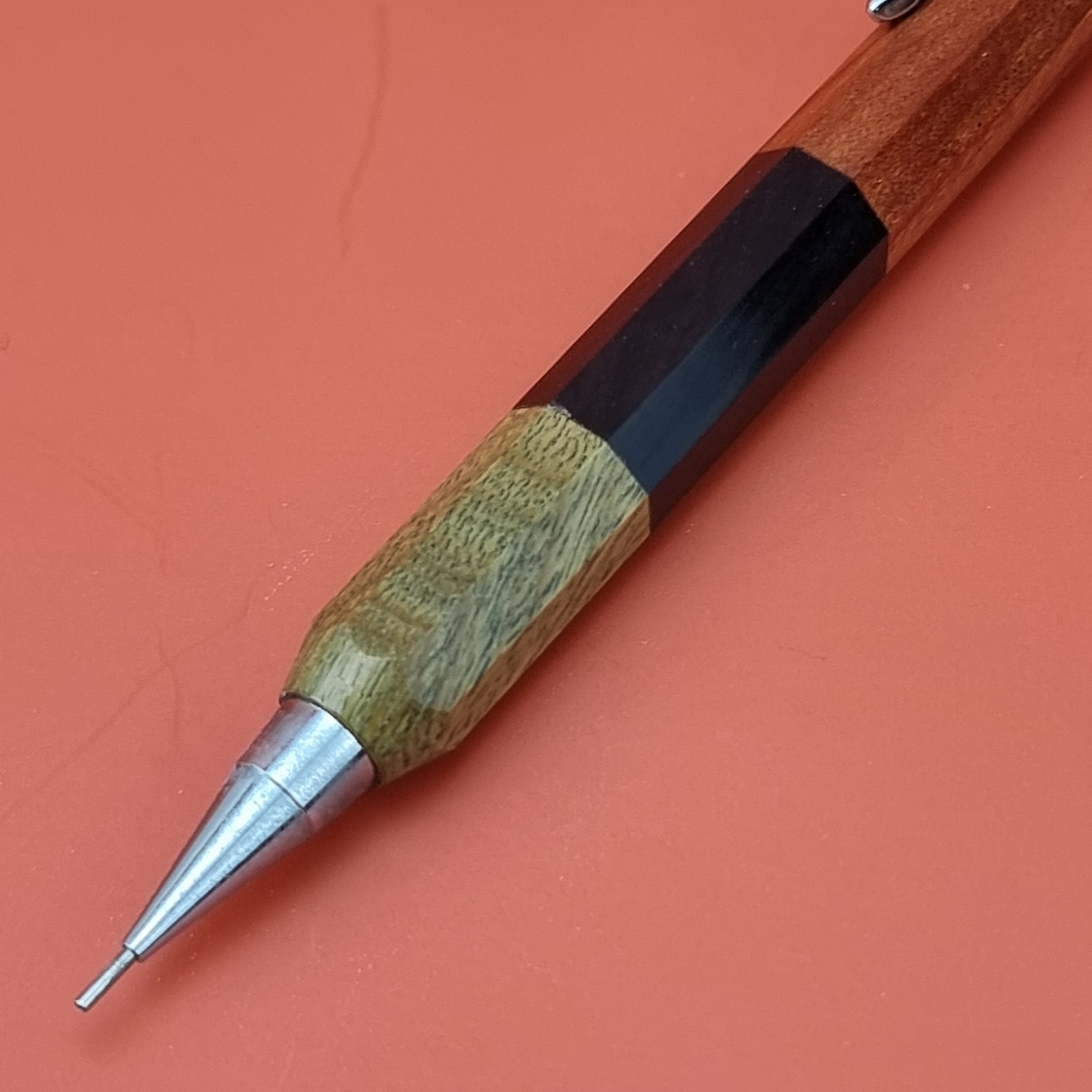 Hand Crafted Pentel PG5 Mechanical Pencil with Octagonal Wood Barrel