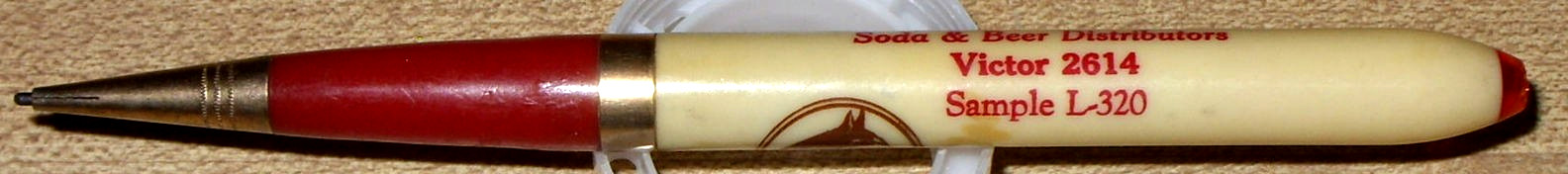 SALESMAN SAMPLE MECHANICAL ADVERTISING PENCIL, NO. L320, KENTUCKY BOTTLING WORKS