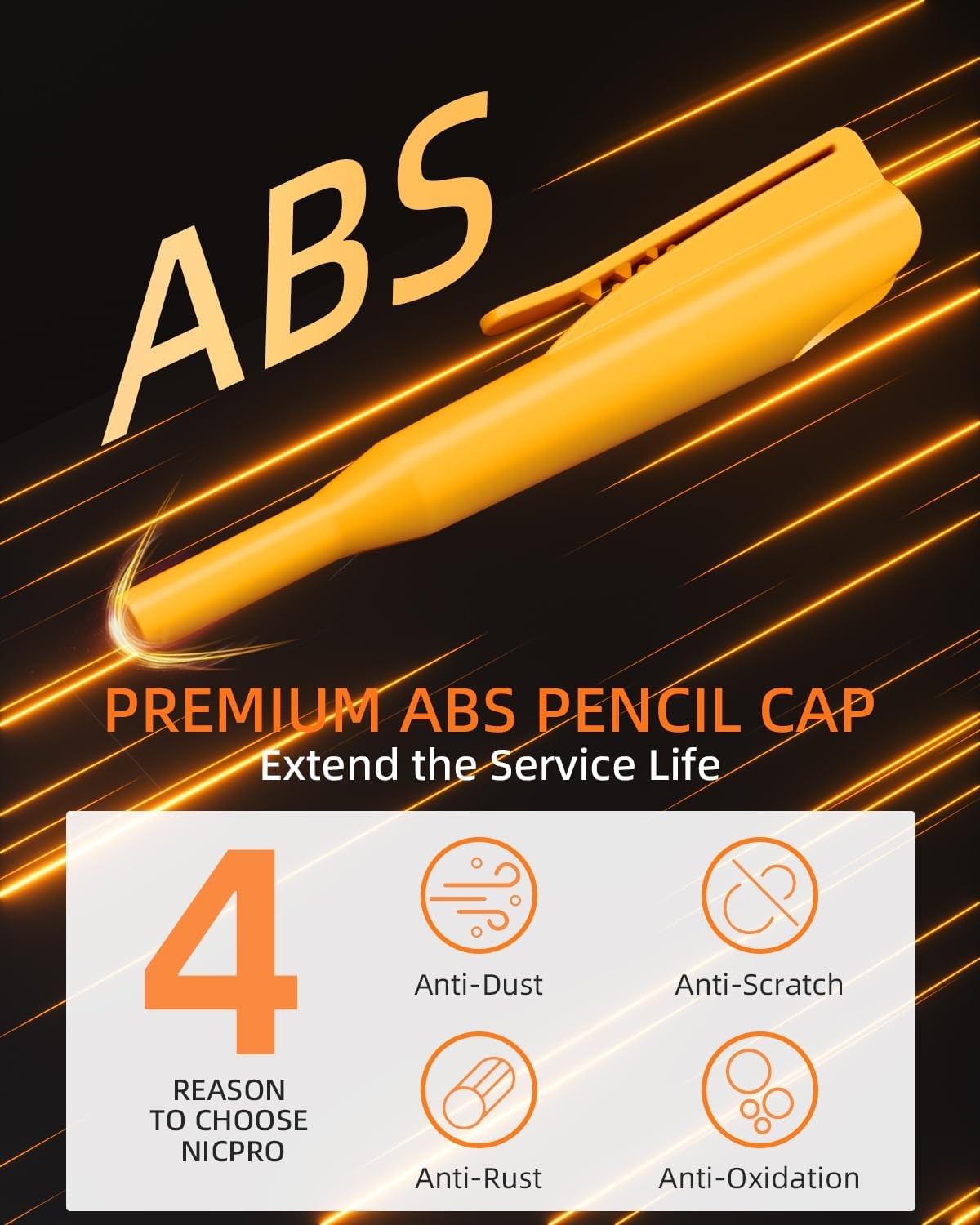 Nicpro 3 Pack Carpenter Pencil with Sharpener & 3 Pack, Red, Black,Yellow