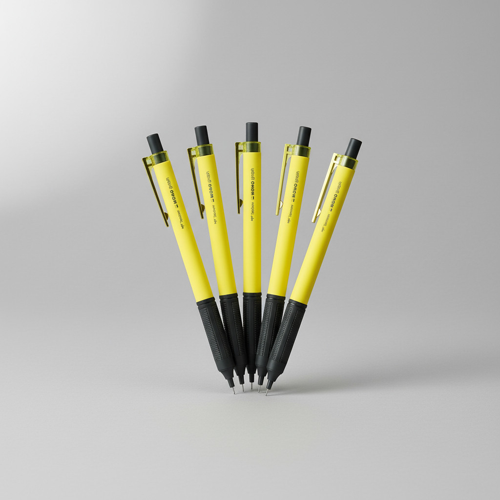 Tombow Mono Graph Shaker Mechanical Pencil 0.5mm, Neon Yellow Body (SH-MG11)