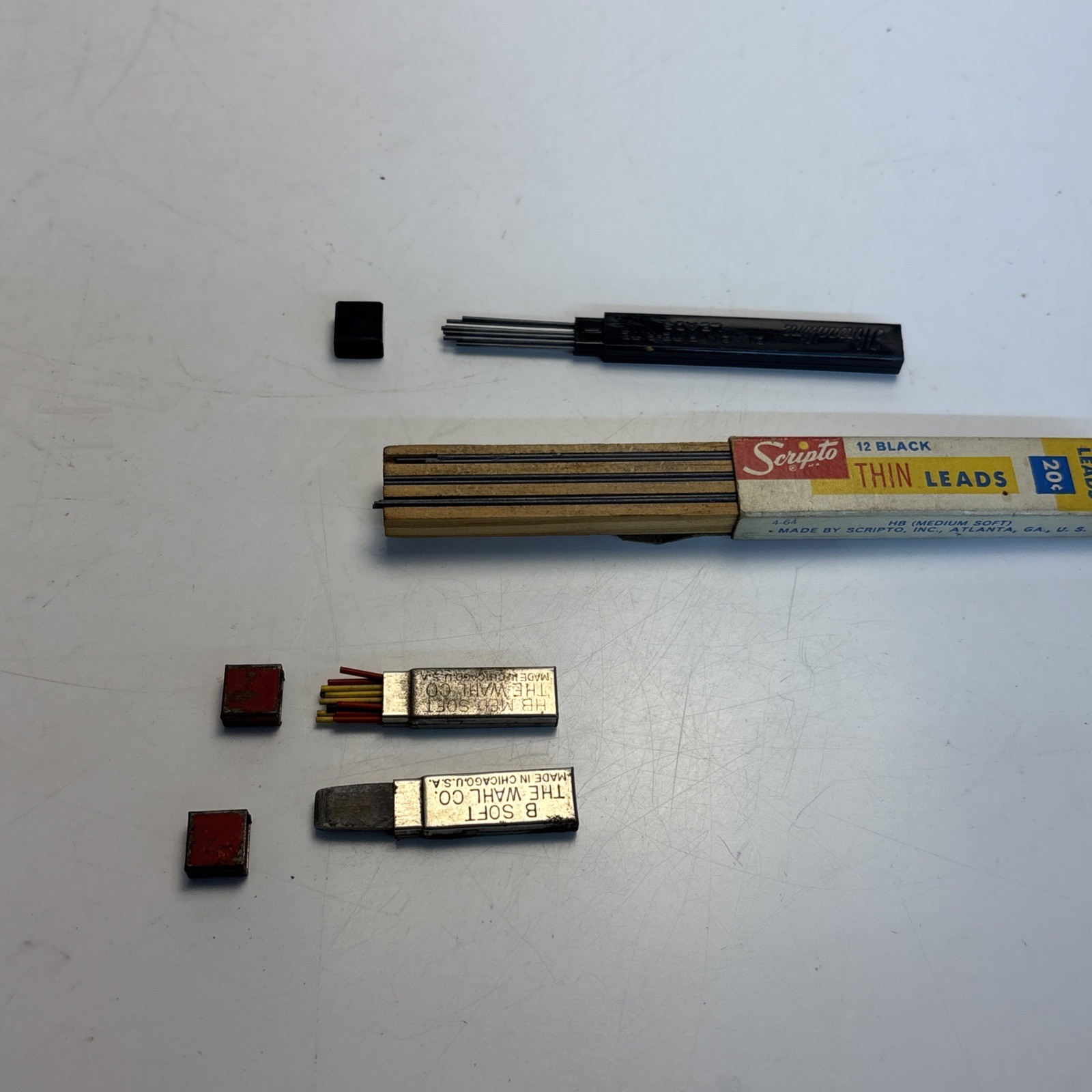 Vintage Mechanical Pencil Lead Lot Scripto Dixon Rite-Rite Wahl Chicago