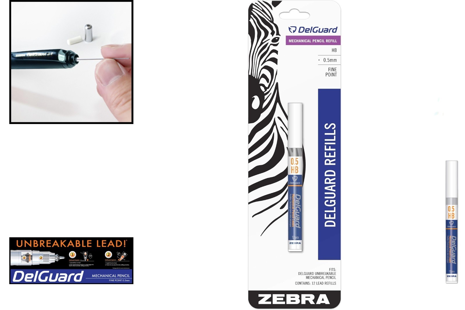 Reliable 12-Pack of DelGuard 0.5mm HB Break-Resistant Leads for Professionals