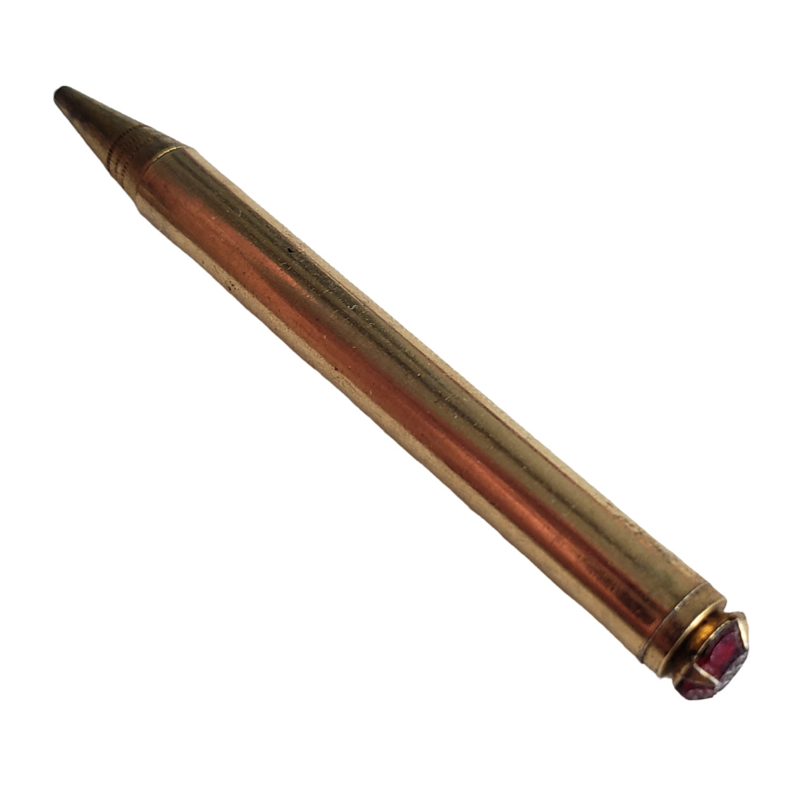Vintage Fancy Gold Tone Rhinestone Scepter Mini Twist Mechanical Pencil