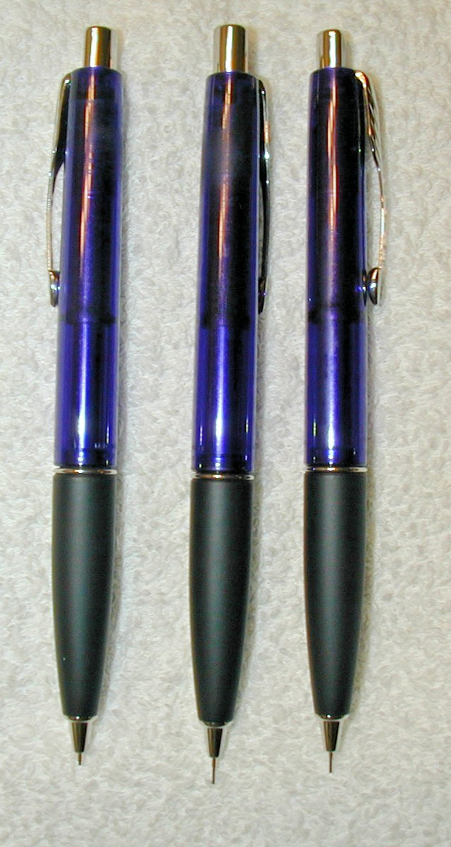 PACK OF 3 PARKER NEW FRONTIER TRANSLUCENT INDIGO .5 MECHANICAL PENCIL MADE IN UK