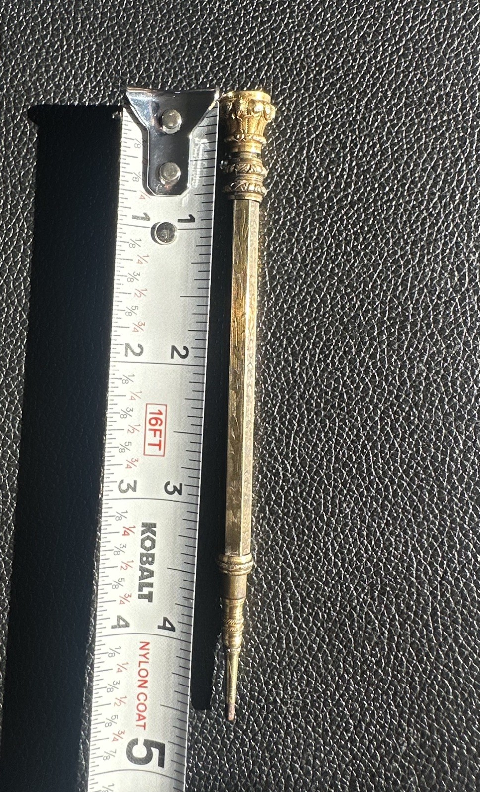 Antique Victorian-Era Retractable Mechanical Pencil with Citrine ? End Stone