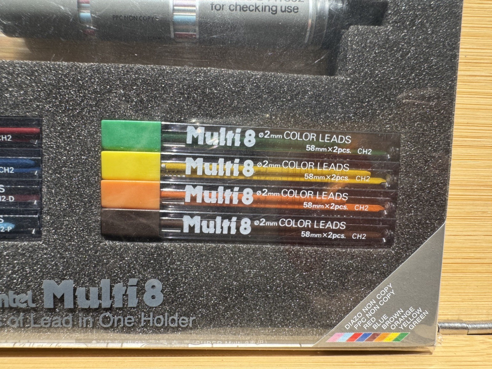 Pentel Multi 8 Lead Holder & Lead Set PH802ST – 8 Colors, 2mm with Sharpener