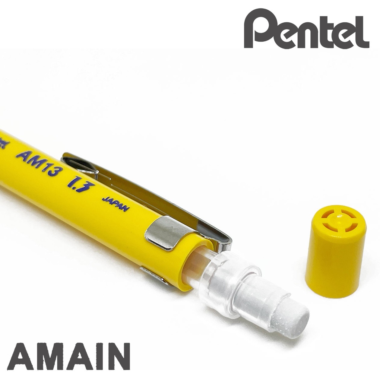 PENTEL AMAIN Heavy Duty Mechanical Pencil 1.3mm with Genuine Refill Japan Made