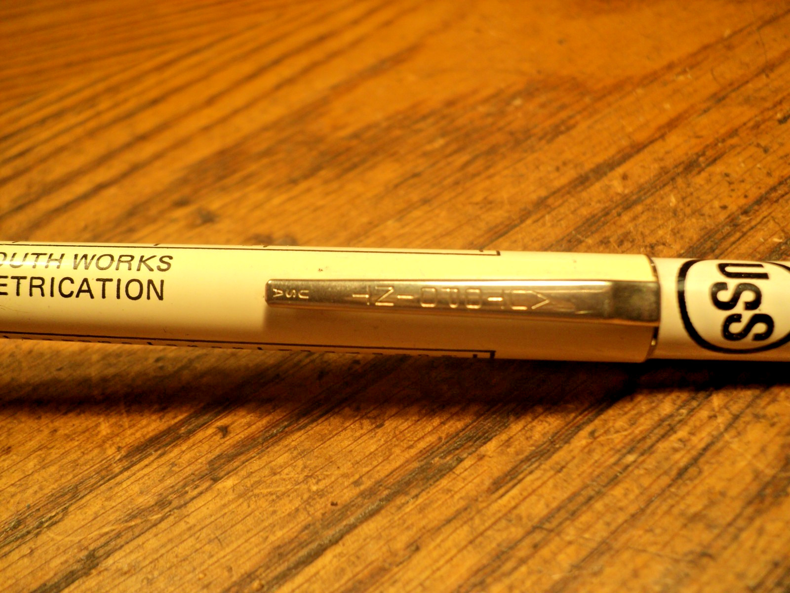 Vintage Autopoint Mechanical Pencil USS South Works Metric Chart 5-3/4″ Long