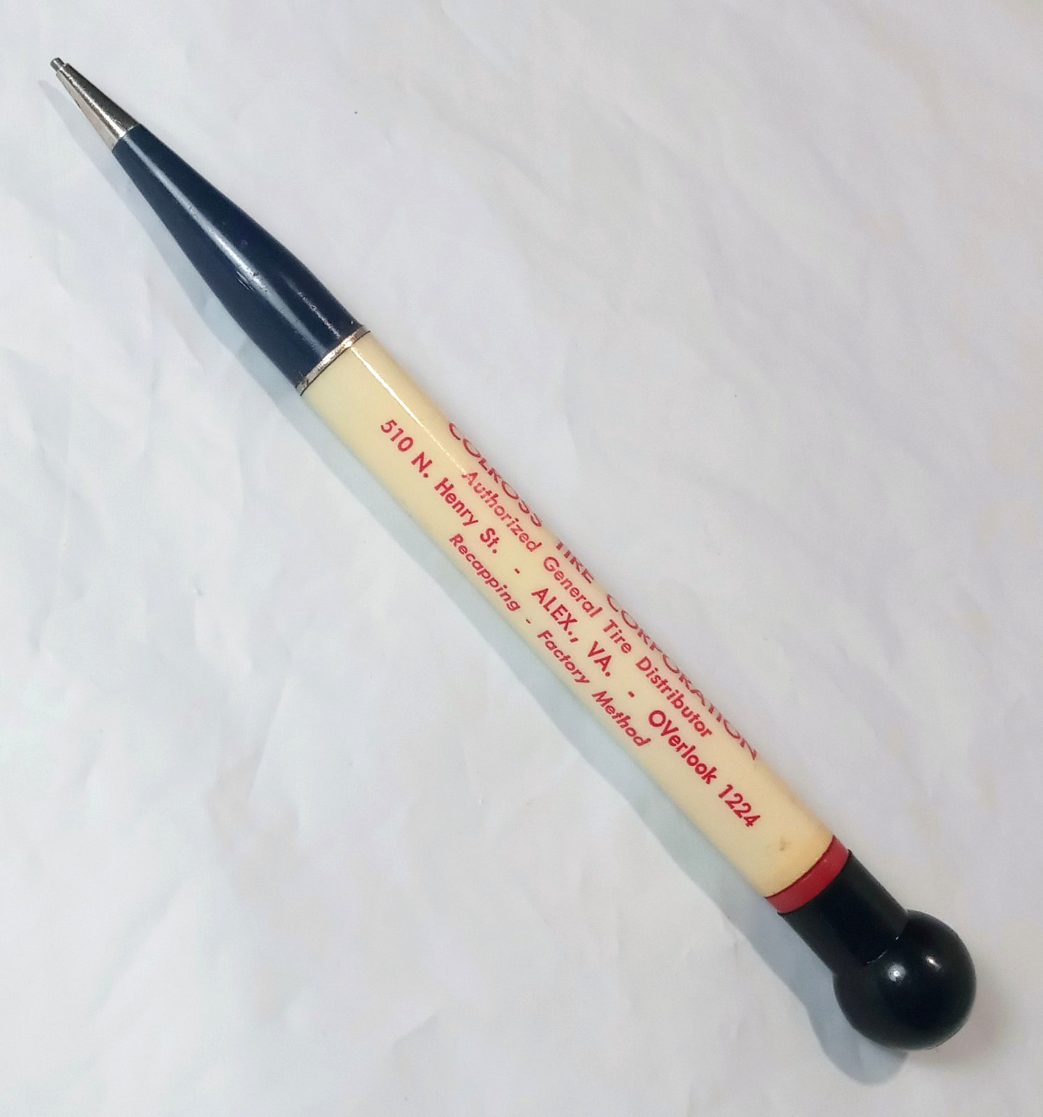 VTG Redipoint 8 Ball Mechanical Pencil USA Colcross Tire Alexandria, VA – Works