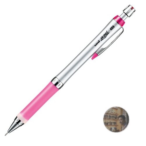 Mitsubishi Pencil Alpha Gel 0.5mm Slim Mechanical Pencil Rose Pink M5807GG1P